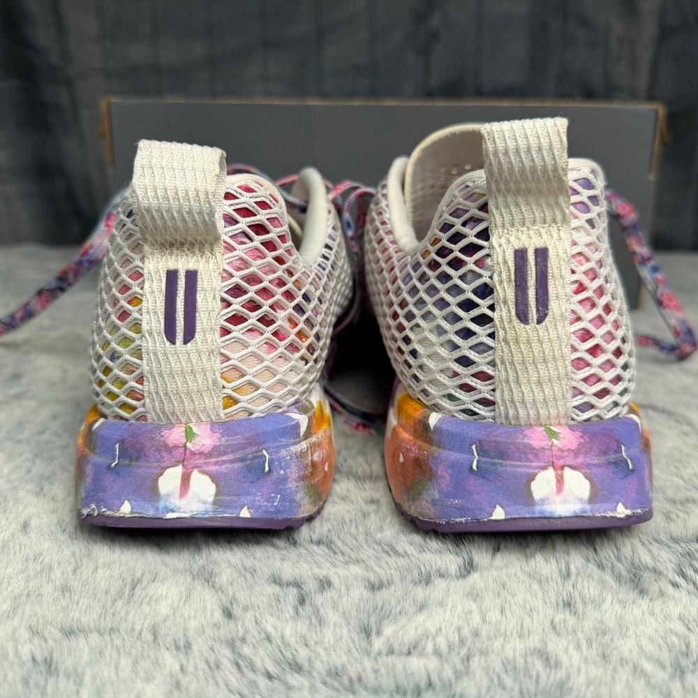 NOBULL Mesh Runner Womens 9.5 White Floral Watercolor Athletic Training Sneakers - Picture 5 of 9